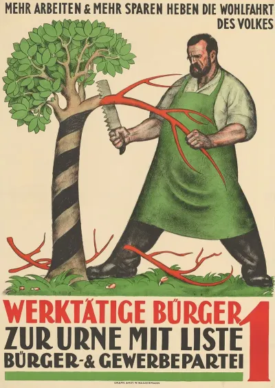 Werktatige Burger Zur Urne Mit Liste 1 Burger Gewerbepartei
