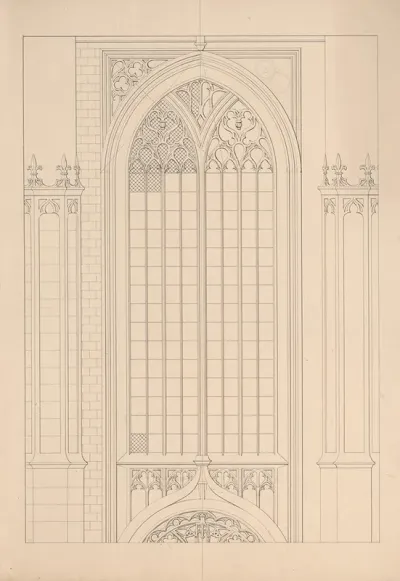Westelijk Transeptraam V D Hooglandse Kerk Te Leiden