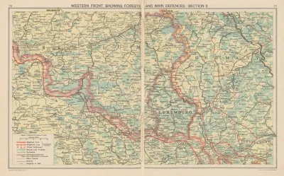 Western‎ ‎front‎ Showing‎ Forests And Main Defences Section 2