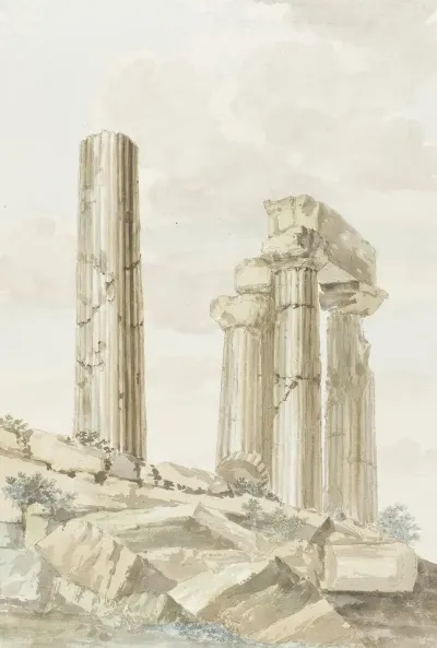 Westgevel Van Tempel Van Juno Lucina
