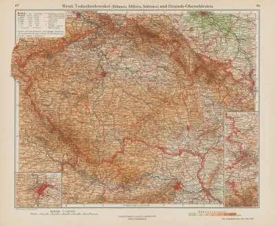 Westliche Tschechoslowakei Und Deutsch Oberschlesien