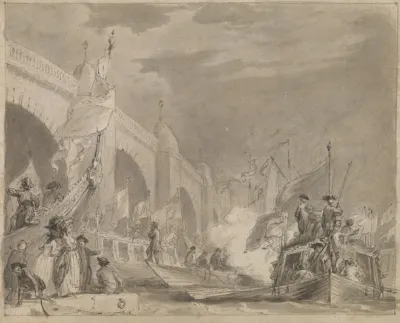 Westminster Bridge And The Royal Barge