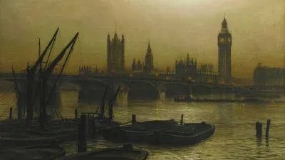 Westminster Bridge With The Houses Of Parliament