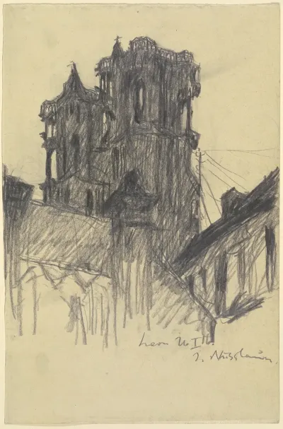 Westturme Der Kathedrale Von Laon