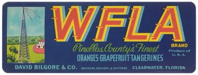 Wfla Brand Citrus Label
