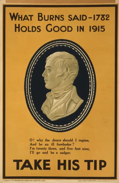 What Burns Said In 1782 Holds Good In 1915 Take His Tip