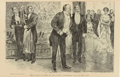 When Invited To Dinner Mr Tagg Attracts Considerable Notice By Being Late