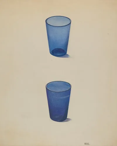 Whiskey Glasses Cobalt