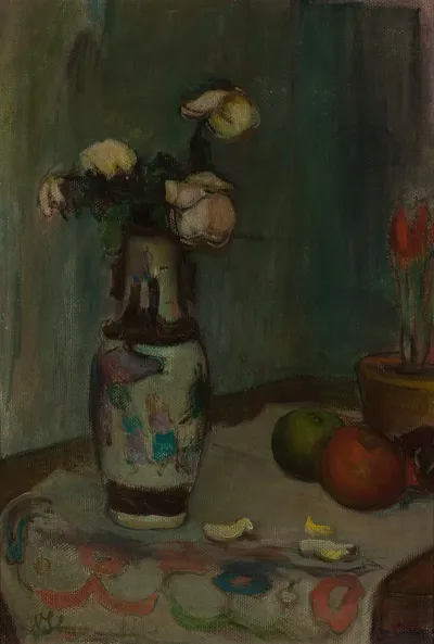 White Roses In A Vase