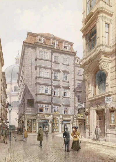 Wien Tuchgeschaft Albert Hardt Freisingergasse