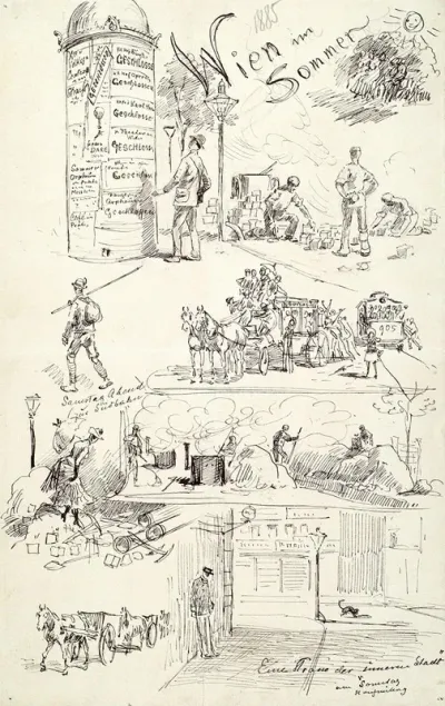 Wiener Typen 1885 Wien Im Sommer
