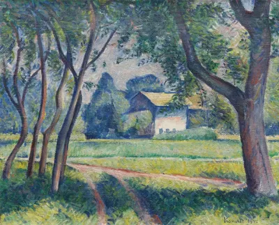 Wiesenlandschaft Mit Gehoft