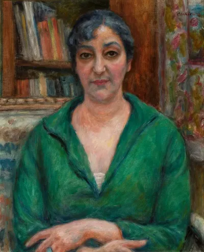 Wifes Portrait In A Green Sweater