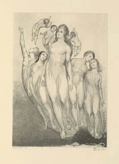 William Blake Etchings From His Works Pl 1