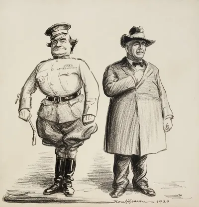 William Jennings Bryan Represented As A Puffed Up Man In A Military Uniform
