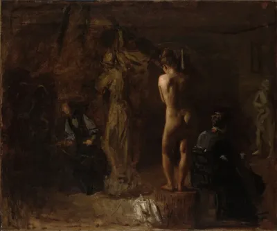 William Rush Carving His Allegorical Figure Of The Schuylkill River Study