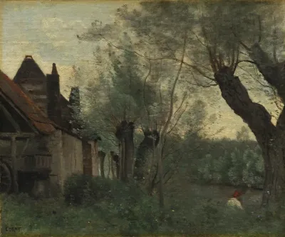 Willows And Farmhouse At Sainte Catherine Les Arras