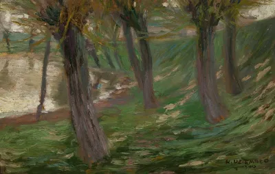 Willows At A Pond