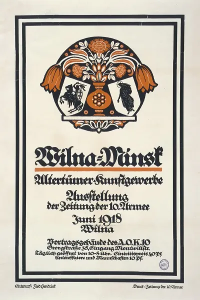 Wilna Minsk Altertumer Kunstgewerbe Ausstellung Der Zeitung Der 10 Armee Juni 1918 Wiln
