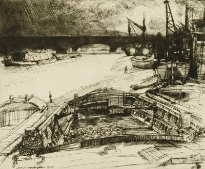 Wind And Rain On The Thames