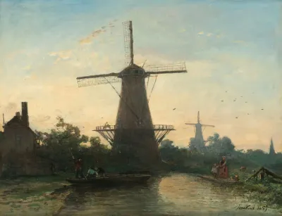 Windmills Near Rotterdam