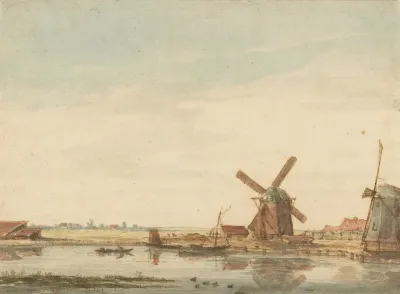 Windmills On A Canal