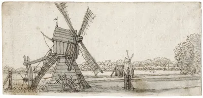Windmolens In Vlak Land