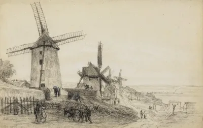 Windmuhlen Auf Der Butte Montmatre