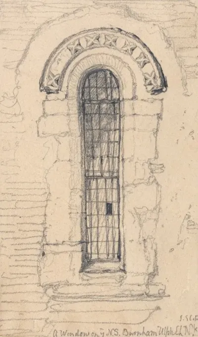 Window On The North Side Of Burnham Ulph Church Norfolk