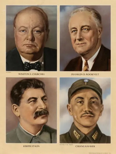 Winston S Churchill Franklin D Roosevelt Joseph Stalin Chiang Kai Shek