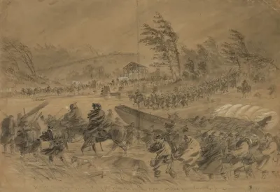 Winter Campaigning The Army Of The Potomac On The Move Sketched Near Falmouth Jan 21st