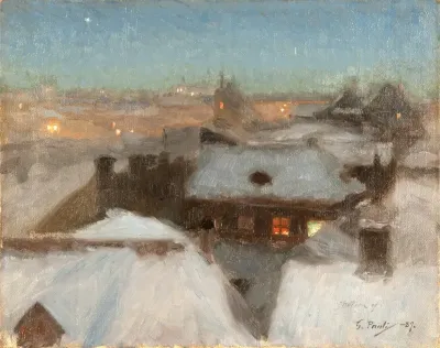 Winter Evening At Soder Stockholm