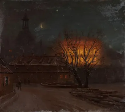Winter Evening In Dresden