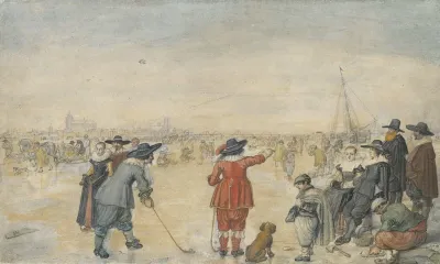 Winter Games On The Frozen River Ijssel