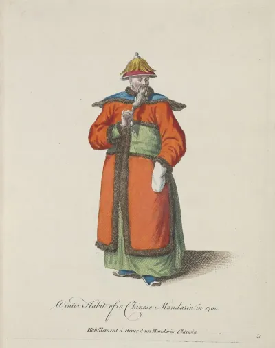 Winter Habit Of A Chinese Mandarin In 1700