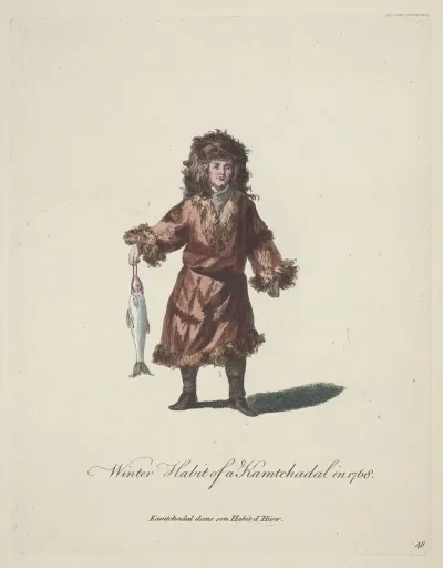 Winter Habit Of A Kamtchadal In 1768 Kamtchadal Dans Son Habit Dhiver