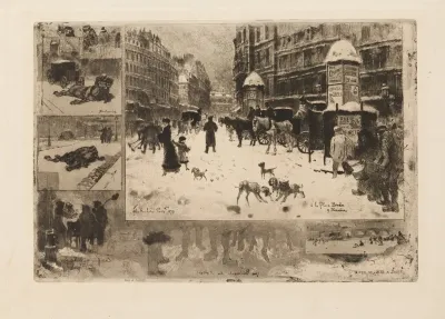 Winter In Paris Or Snow In Paris