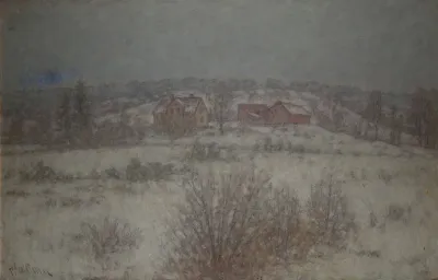 Winter Landscape At Partille