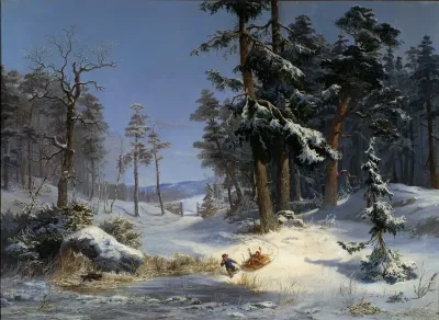 Winter Landscape From Queen Christinas Road In Djurgarden Stockholm