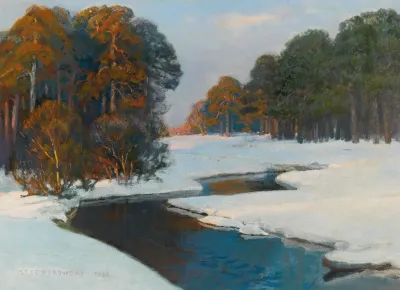 Winter Landscape In The Evening Light