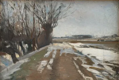 Winter Landscape Utterslev Near Copenhagen