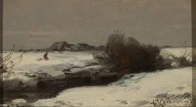 Winter Landscape With A Stream