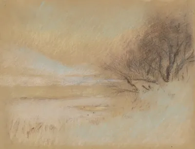 Winter Landscape With River