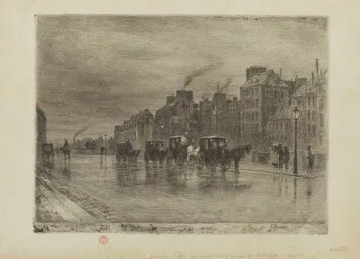Winter Morning On The Quay Of The Hotel Dieu Hospital