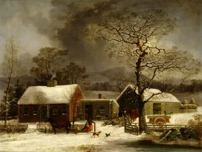 Winter Scene In New Haven Connecticut 2