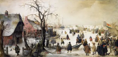 Winter Scene On A Canal