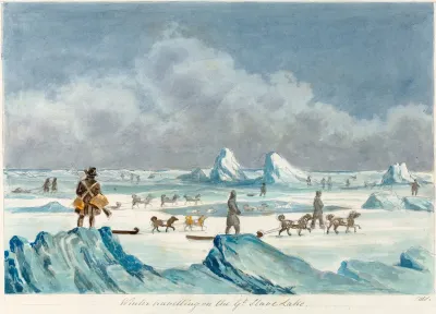 Winter Traveling On The Great Slave Lake