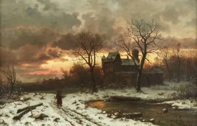 Winter Twilight In The Rhine Valley