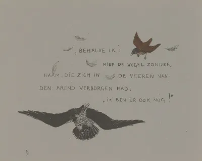 Winterkoning Stijgt Op Van De Rug Van De Arend