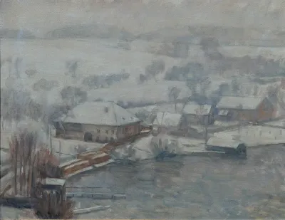 Winterlandschaft Am Attersee